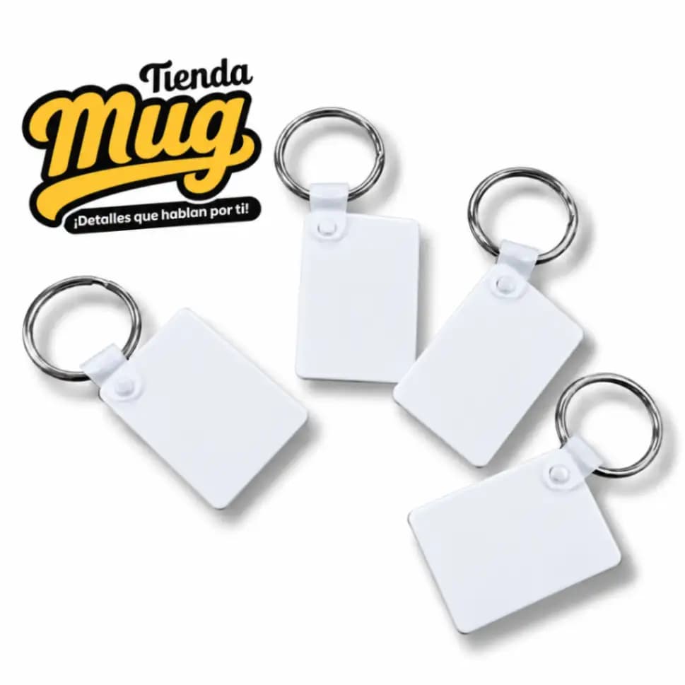 Llavero Rectangular Acrílico Para Sublimación X 20 Unds