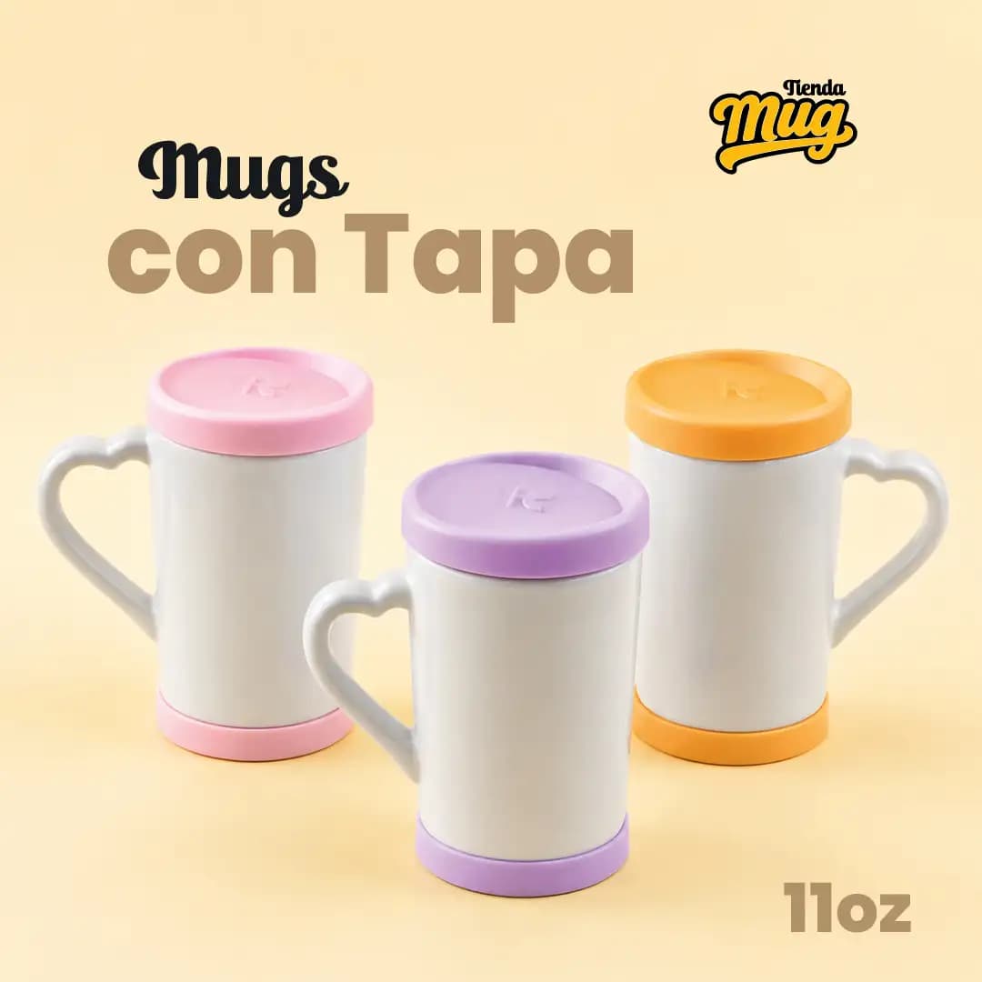 Mug con Tapa de Goma