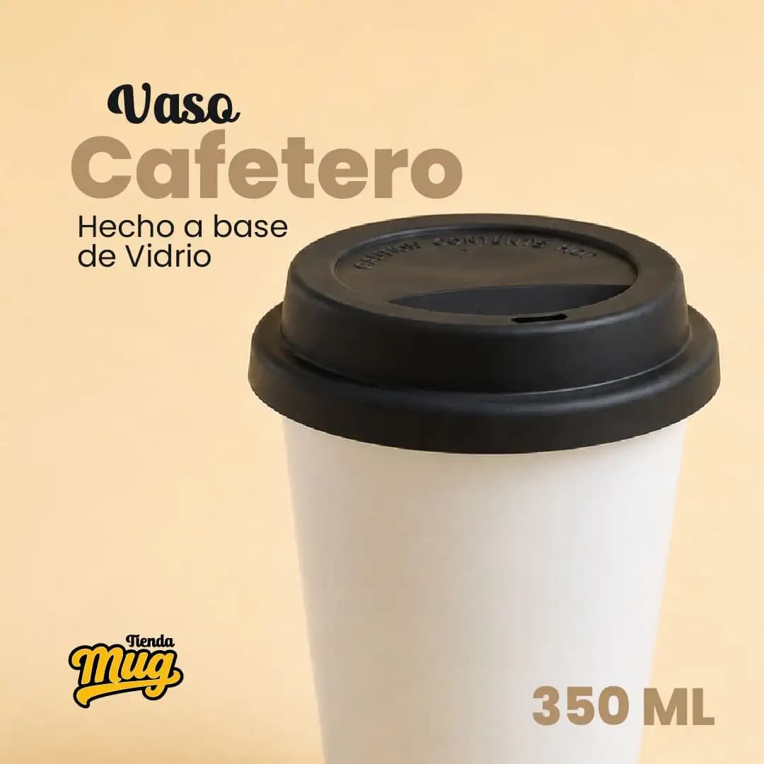 Vaso Cafetero Hecho a base de Vidrio 350 ML